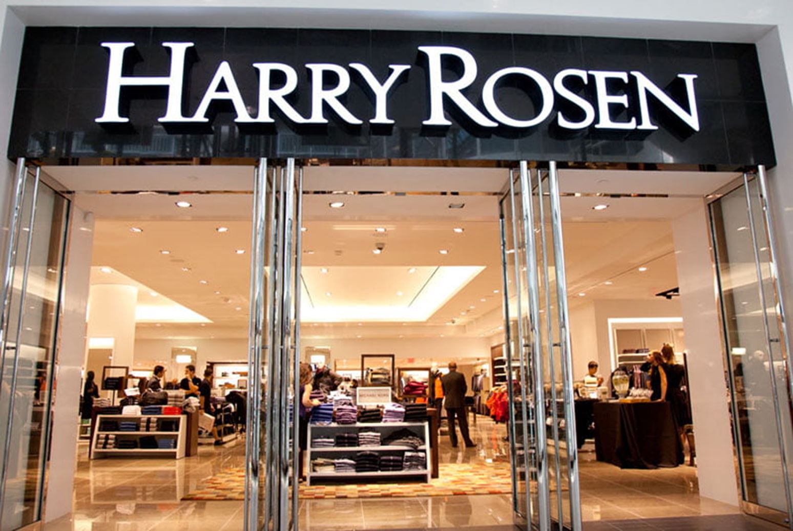 Harry Rosen storefront at the Core Shopping Centre